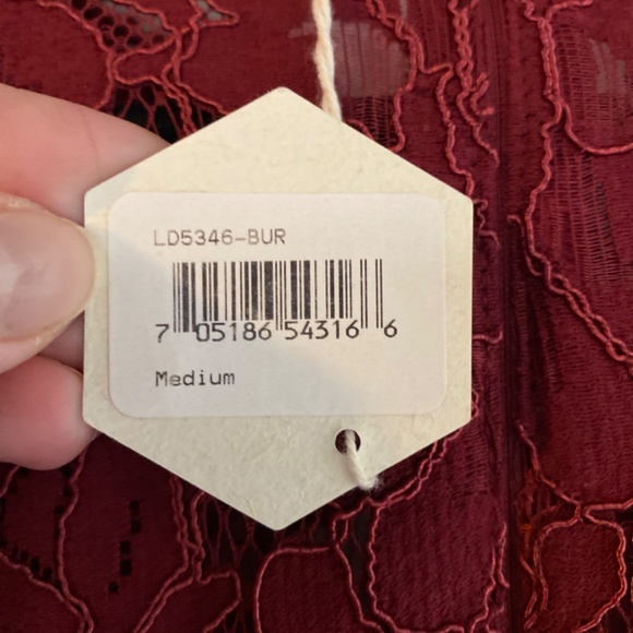 Burgundy Lace Dress - Picture 3 of 3